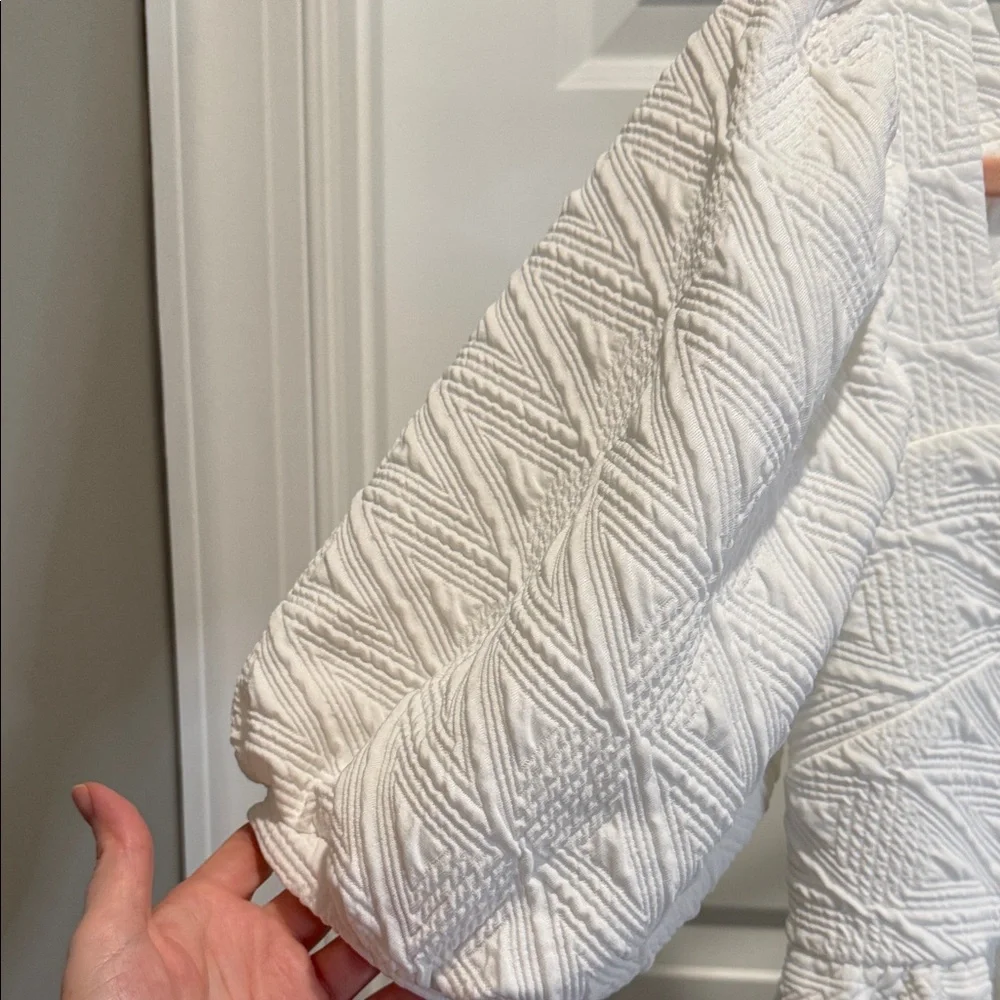 Free People‎ Violet Mini Dress White Puff Sleeve Bow Back NWT M